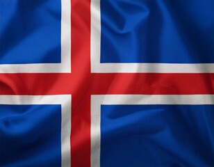 Fototapeta premium Watercolor texture flag of Iceland.