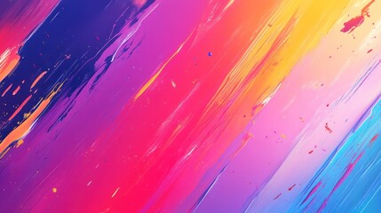Vibrant Abstract Paint Strokes Colorful Background