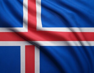 Fototapeta premium Watercolor texture flag of Iceland.