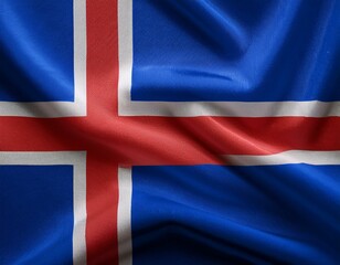 Fototapeta premium Watercolor texture flag of Iceland.