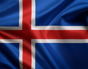 Fototapeta premium Watercolor texture flag of Iceland.