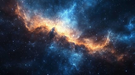 Fototapeta premium Celestial Nebula Cosmic Dust and Starscape