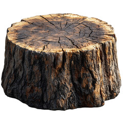 Realistic Tree Stump - Natural Wood Texture and Growth Rings