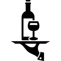 Simple vector icon waiter