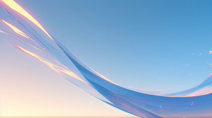 abstract wave of blue and pink hues, evoking a celestial night sky scattered with stars