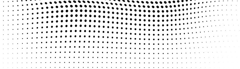 Waves of halftone texture in black and white