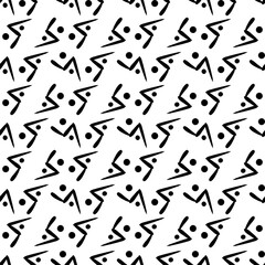 Abstract black and white repeating background