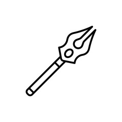 Magic spear outline icons, minimalist vector illustration ,simple transparent graphic element .Isolated on white background