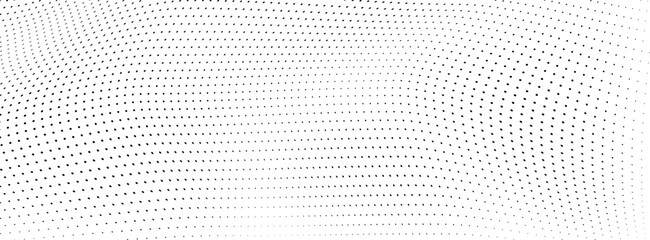 Waves of halftone texture in black and white