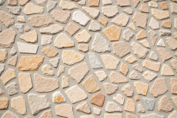 Obraz premium Stone patio walkway irregular stones rustic charm mortar border