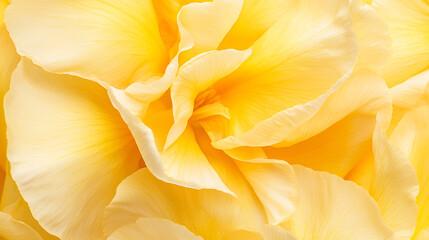 Obraz premium vibrant close up of soft yellow petals, showcasing delicate textures and layers. beauty of nature is captured in this floral image