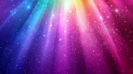 Colorful Rays Light Sparkle Background