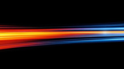 Abstract Speed Light Streaks In Blue And Orange Hues