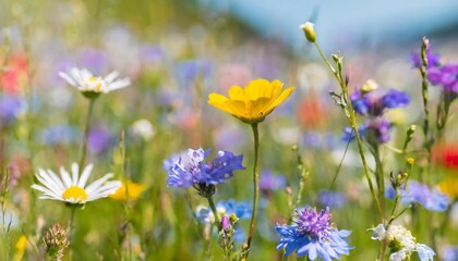 Obraz premium Blooming Wildflower Meadows: Nature's Vibrant Palette