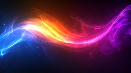 Abstract Colorful Waves of Light and Energy