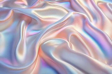 Obraz premium Soft, shimmering silk with holographic pastel highlights