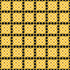 black and yellow pattern with arrows, Digital Border illustration, manually illustrated for textile print design
