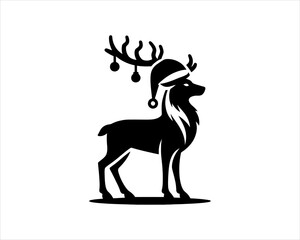 christmas silhouette deer