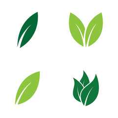 Leaf Logo Set  Images design Template Icon