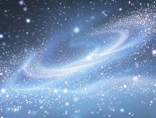 Obraz premium Abstract luminous particles in white and blue hues, mystical, magical