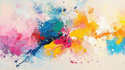 Abstract Colorful Impasto Oil Painting Texture