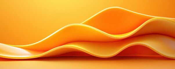 Naklejka premium Abstract waves of orange layering create a vibrant visual experience.
