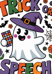 Fototapeta premium trick or speech