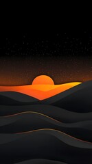 sunset and desert for background