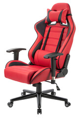Fototapeta premium red gaming chair isolated on white