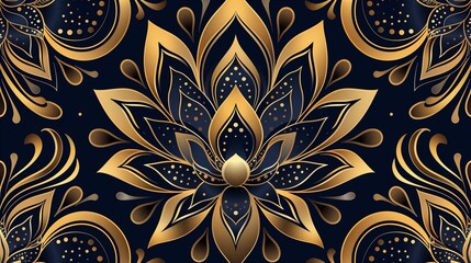 Luxury background vector. Floral royal pattern seamless. Indian design for yoga wallpaper, beauty spa salon ornament, indian wedding party, birthday wrapping paper, save the date card, holiday gift