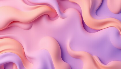 Fototapeta premium Abstract Pink and Peach Wave Pattern Background