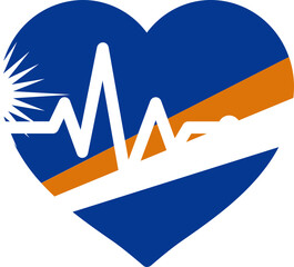 Marshall Islands Flag on Heart Beet icon