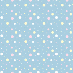 Polka dot seamless pattern. Pastel Colors Seamless Dots Pattern. Vector illustration. EPS 10