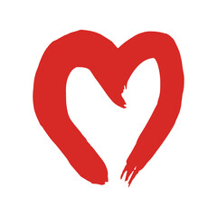 Simple hand drawn heart drawing illustration Scribble heart doodle Love clipart