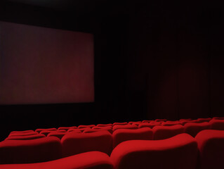 The empty cinema theater space