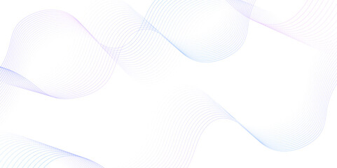 White wave curve lines banner background design. Abstract soft wave lines dynamic flowing purple and blue isolated background. Vector Illustration of the pink pattern of lines. stripes on white.
