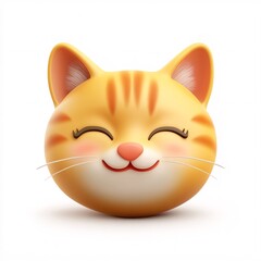 Fototapeta premium cat face emoji