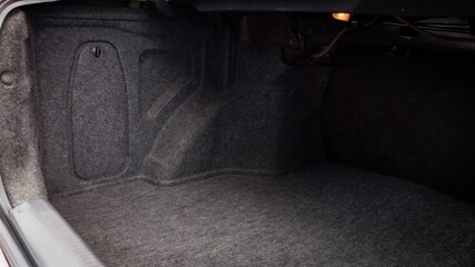 Carpet inside of a car trunk