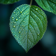 leaf with drops