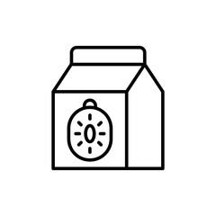 Kiwi juice outline icons, minimalist vector illustration ,simple transparent graphic element .Isolated on white background