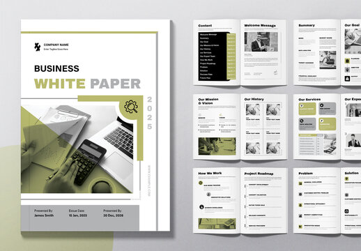 Business White Paper Template Layout