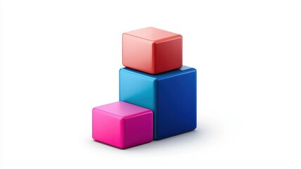 Obraz premium Colorful geometric blocks arranged in an artistic design for creative projects.