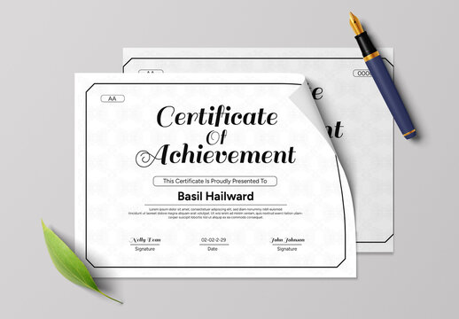 Certificate Template Layout