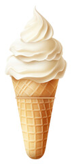 PNG A vanilla ice cream cone dessert food