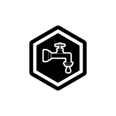 Water icon symbol. Silhouette Construction logo symbol icon vector