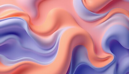 Obraz premium Abstract Pastel Waves Flowing Design