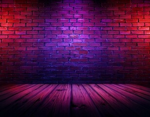 Brick wall, background, neon light