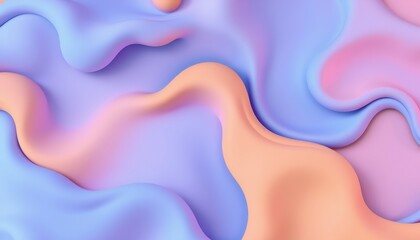 Obraz premium Abstract pastel wave forms in fluid motion
