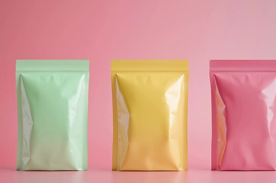 Stick pack. Blank sachet package mockup for coffee and tea isolated on white, paper food product pack. Vector coffee stickers templates, packaging for biscuits, sugar sticks	