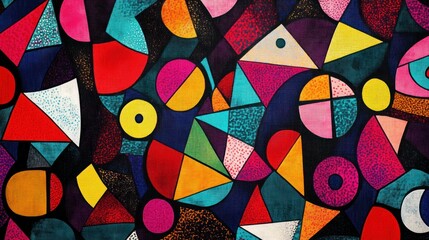Fototapeta premium Abstract Geometric Pattern Colorful Shapes Design
